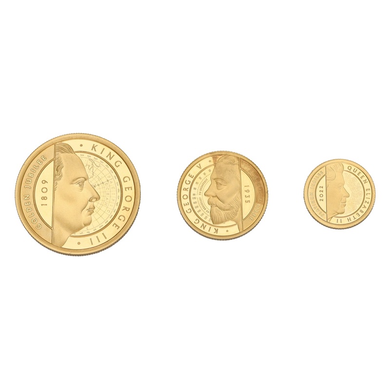 22ct Gold King Charles III Greatest Monarchs Sovereign Coin Set 2023