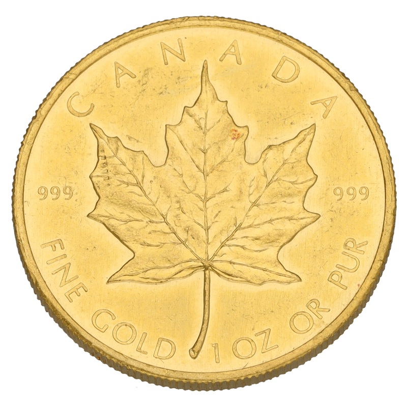 24ct Gold Canada Maple 1 OZ Coin 1981