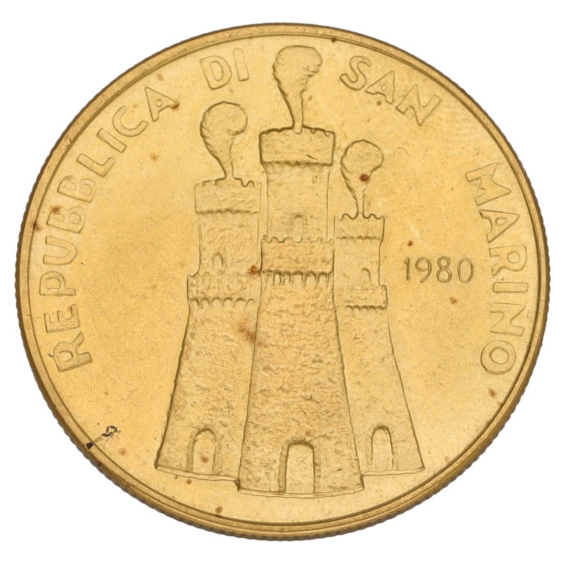 22ct Gold San Marino 5 Scudi Coin 1980