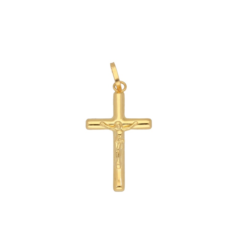 New 14ct Gold Crucifix Kids Pendant – 25mm