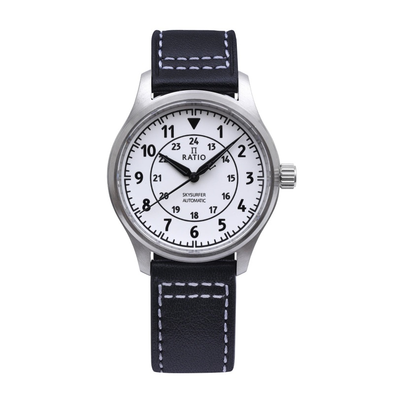 Ratio Skysurfer Pilot Full Luminous Dial Leather Automatic RTS316 200M Men’s Watch