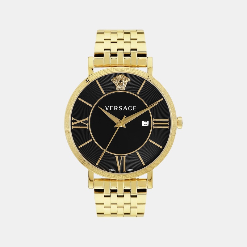 Versace Men Quartz Black Dial Analog Stainless Steel Watch VENCA0624