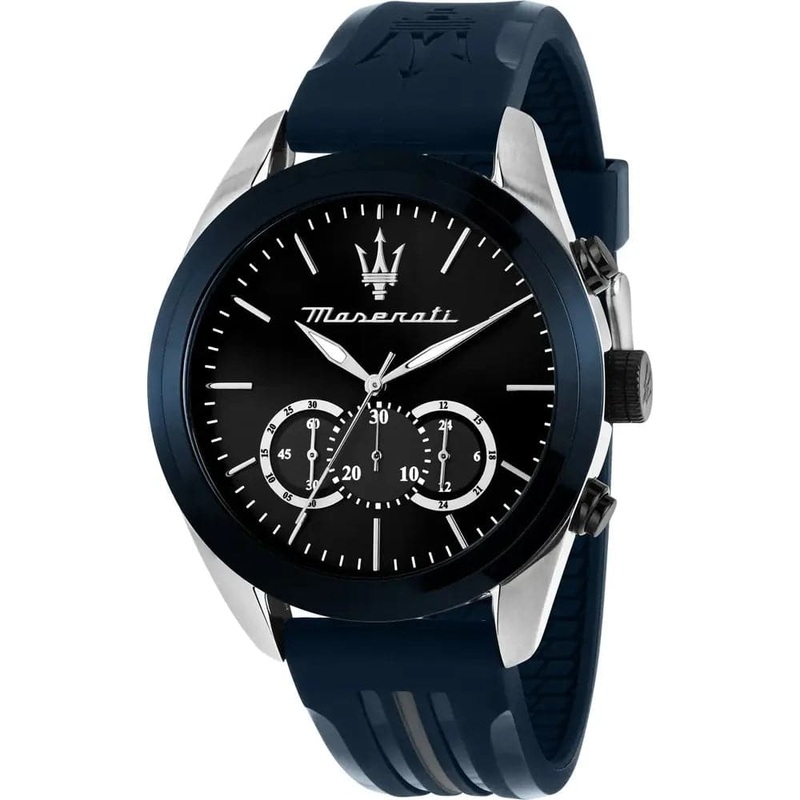 Maserati Traguardo Blue Rubber Strap Men Watch R8871612046