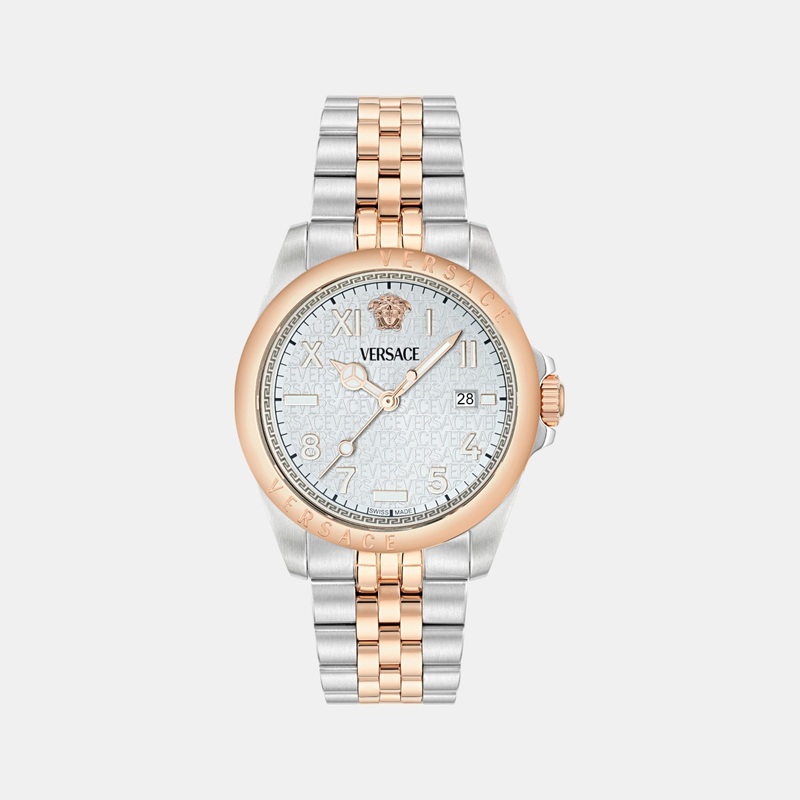 Versace Men Quartz White Dial Analog Stainless Steel Watch VE9H00424