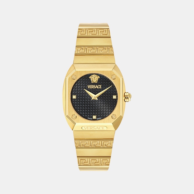 Versace Women Quartz Black Dial Analog Stainless Steel Watch VE9E00524
