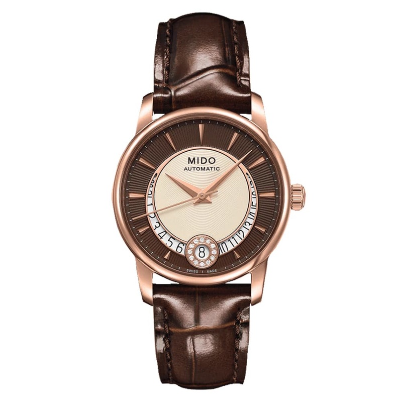 Mido Baroncelli Brown Leather Strap Men Watch M0072073629100