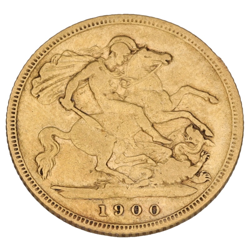 22ct Gold Queen Victoria Half Sovereign Coin 1900