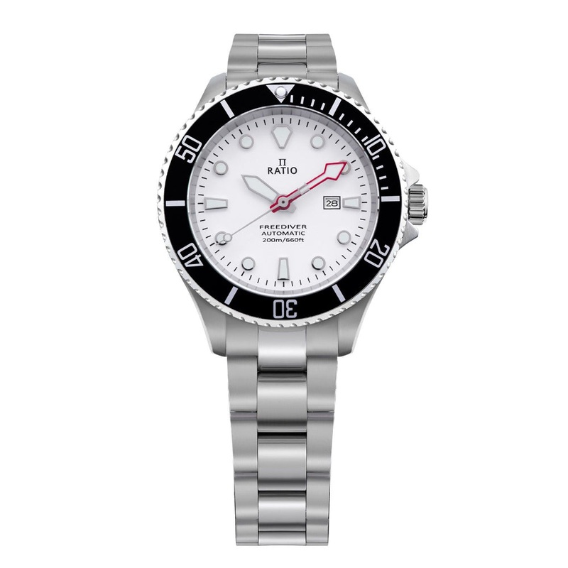 Ratio FreeDiver Sapphire Stainless Steel White Dial Automatic RTFL833 200M Women’s Watch