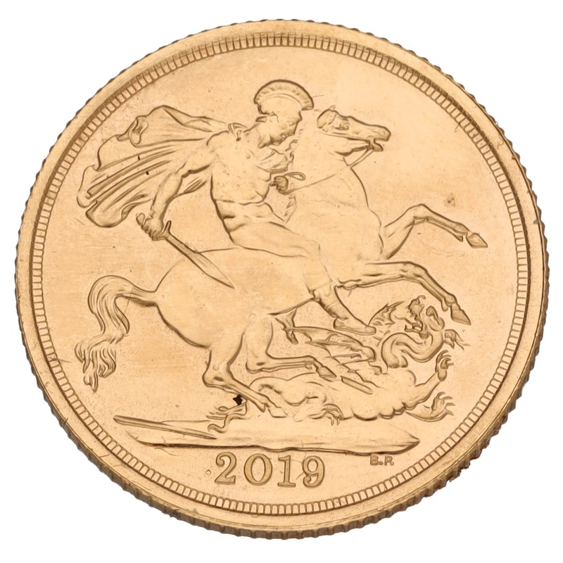22ct Gold Queen Elizabeth II Full Sovereign Coin 2019