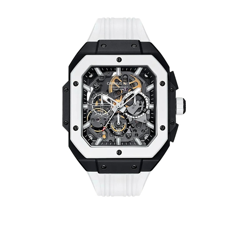 Cronus Art High Quality Fluorine White Band Men Watch CM025-005