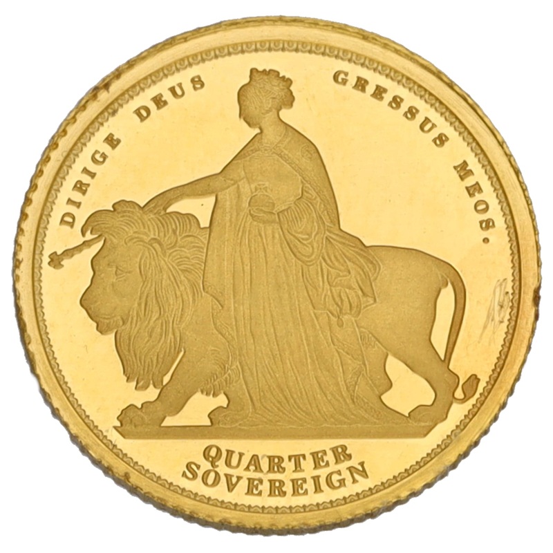 22ct Gold Queen Elizabeth II Quarter Sovereign Coin 2019