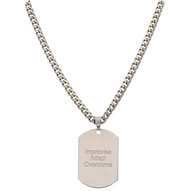 9ct White Gold Alternative Pendant With Chain