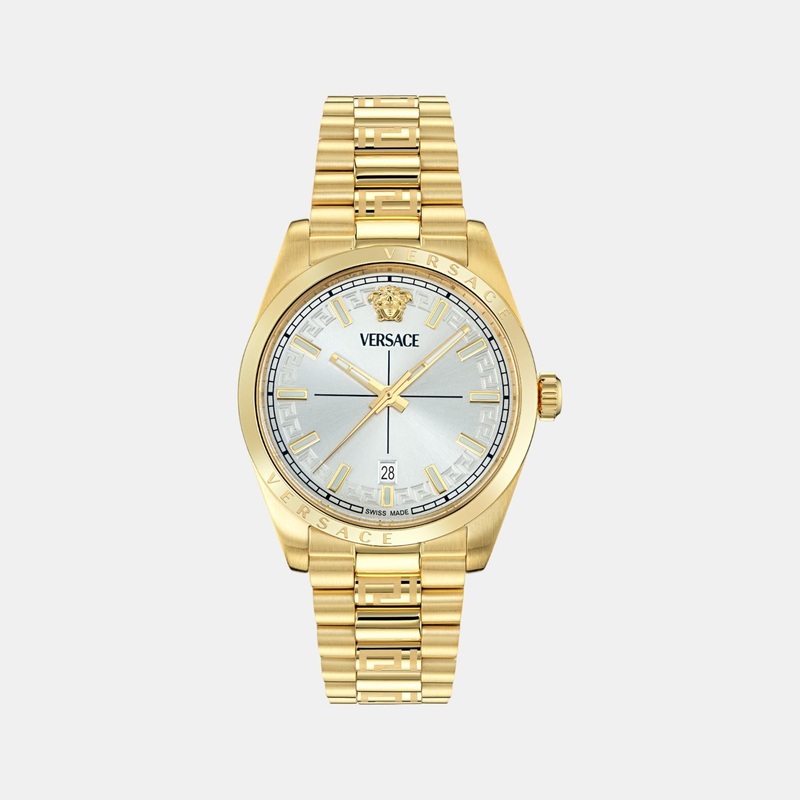 Versace Men Quartz White Dial Analog Stainless Steel Watch VE0G00625