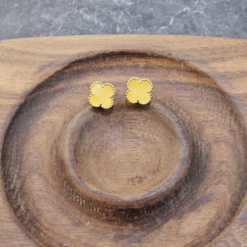 AG Collective Jewelry Golden Charm  Yellow Mila Clover Earrings