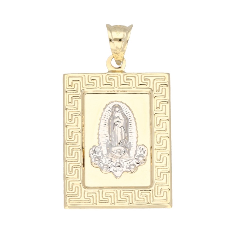 New 14ct Bi-Colour Gold St Mary Pendant