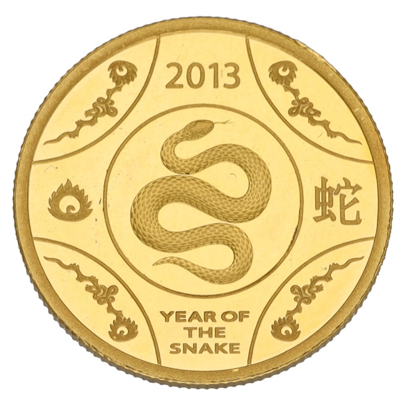 22ct Gold Australia Year Of The Snake 10 Dollars Coin 2013