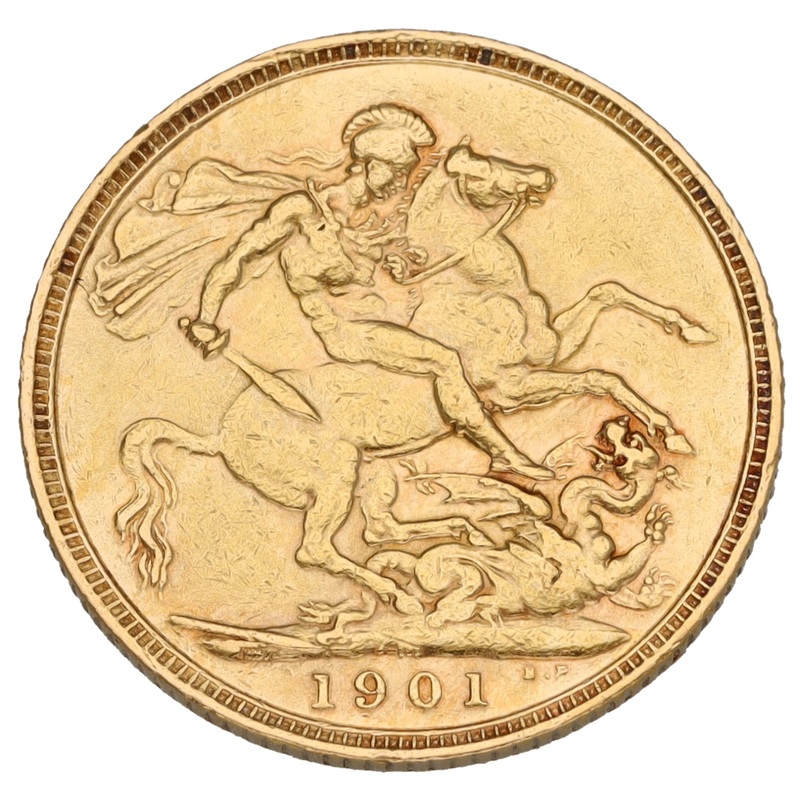 22ct Gold Queen Victoria Full Sovereign Coin 1901