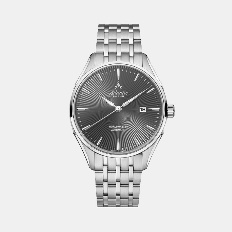 Atlantic Men Automatic Grey Dial Analog Stainless Steel Watch 52759.41.41SM