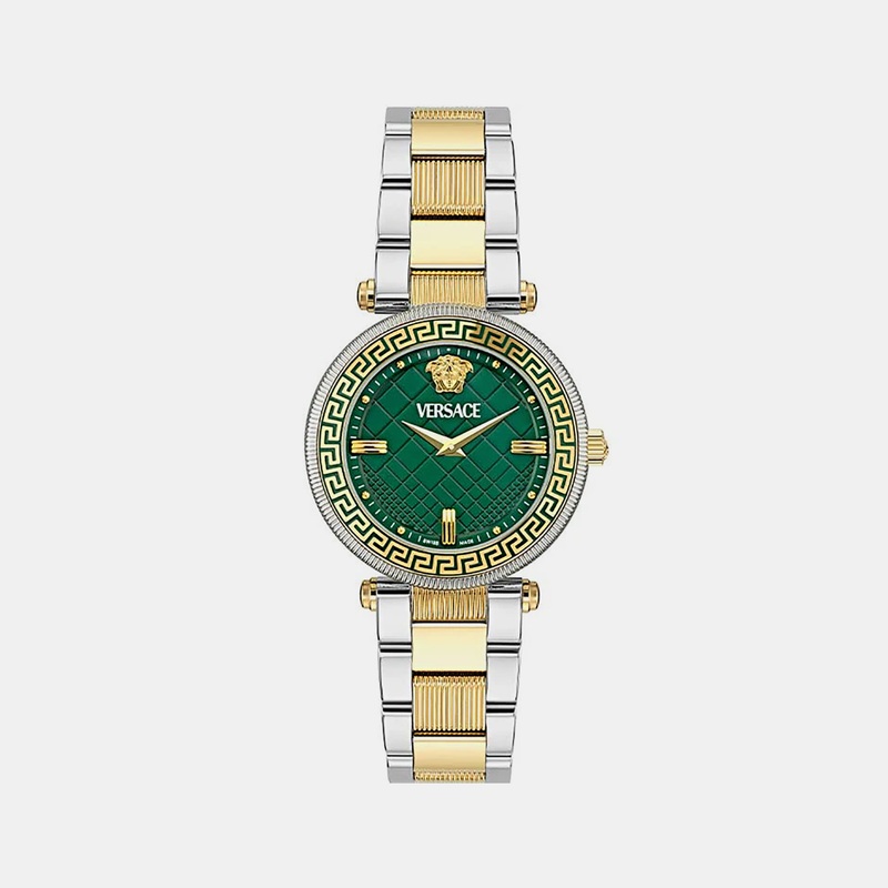 Versace Women Quartz Green Dial Analog Stainless Steel Watch VE8B00524