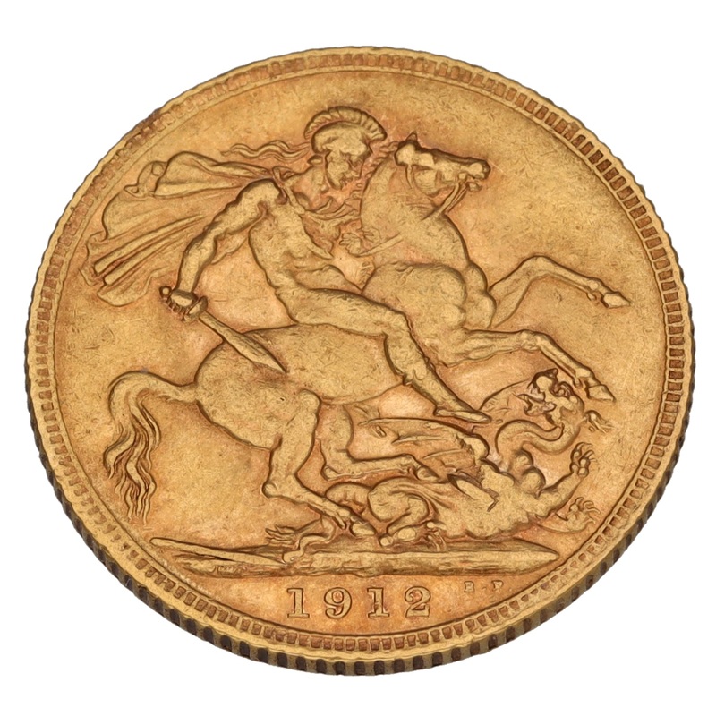 22ct Gold King George V Full Sovereign Coin 1912