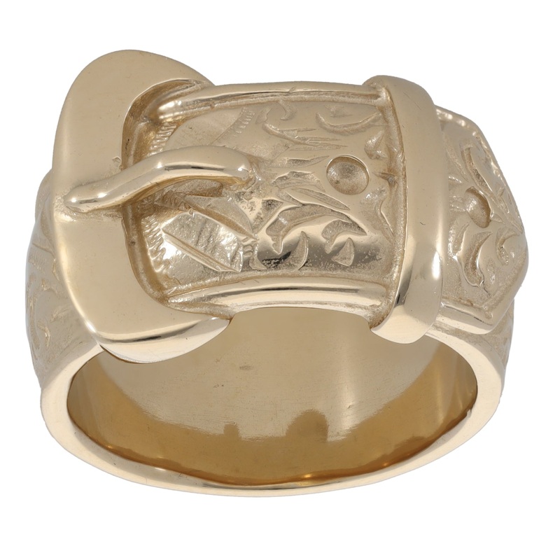 New 9ct Gold Buckle Ring