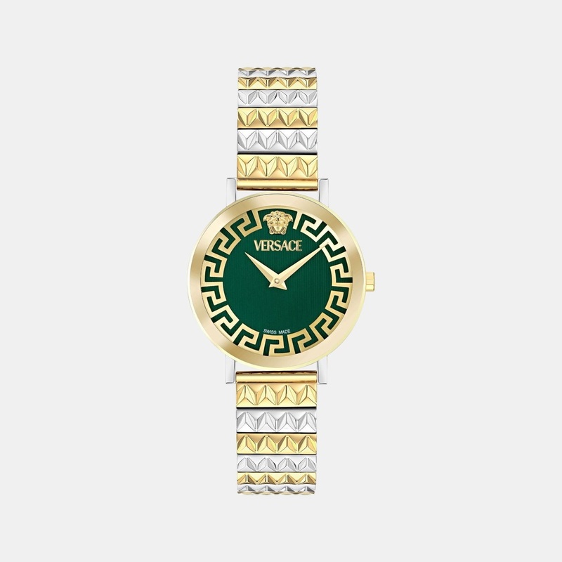 Versace Women Quartz Green Dial Analog Stainless Steel Watch VE9A00424