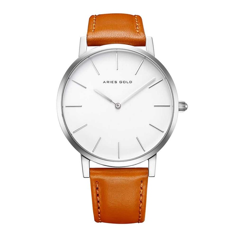 ARIES GOLD URBAN SANTOS G 1022 S-W BROWN LEATHER STRAP UNISEX’S WATCH