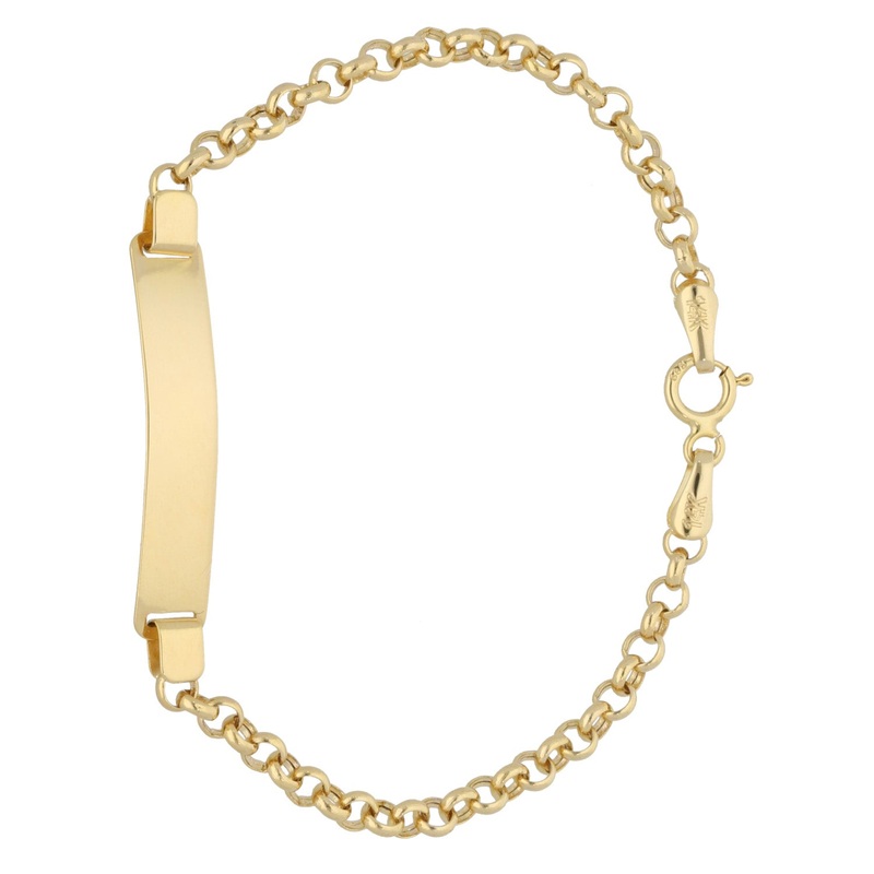 New 14ct Gold Kids Identity Belcher Bracelet