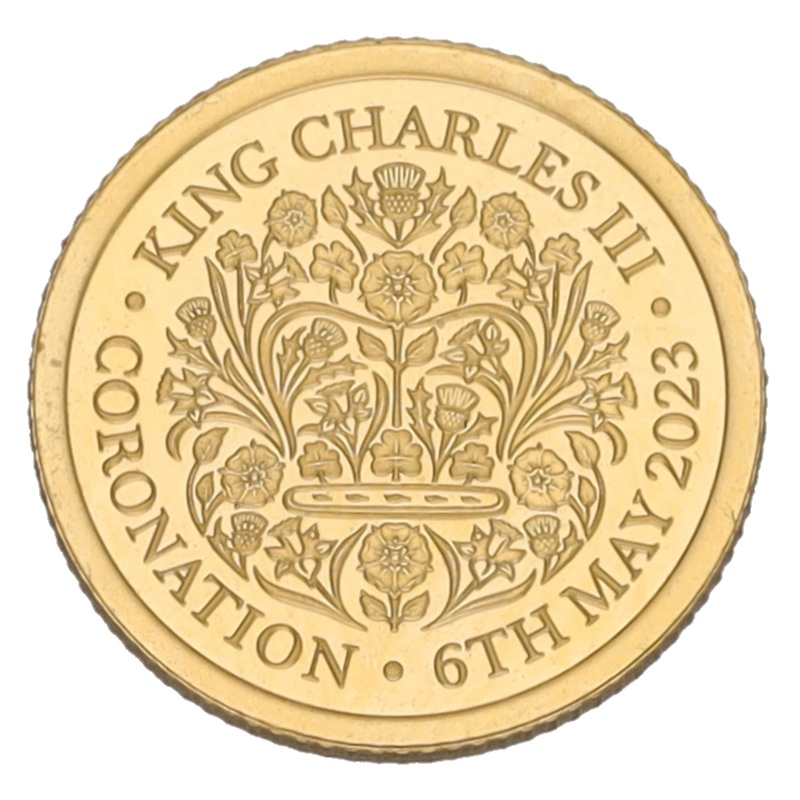 22ct Gold King Charles III Coronation Eighth Sovereign Coin 2023