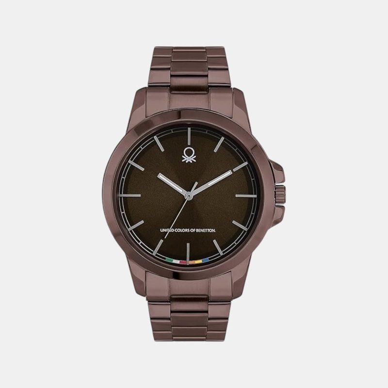 UCB Signature Men Quartz Brown Dial Analog Stainless Steel Watch UWUCG2101