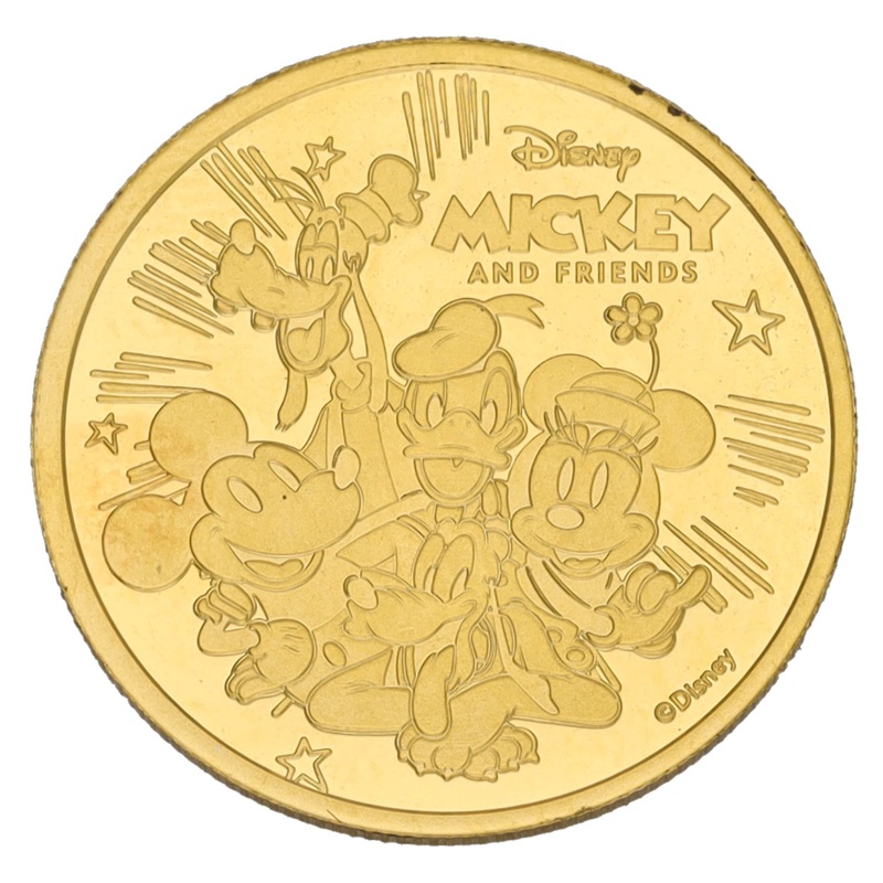 24ct Gold Barbados Disney Mickey And Friends 1/10 OZ Coin 2023