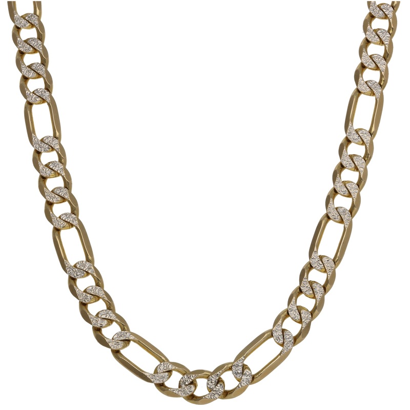9ct Bi-Colour Gold Figaro Chain 24″