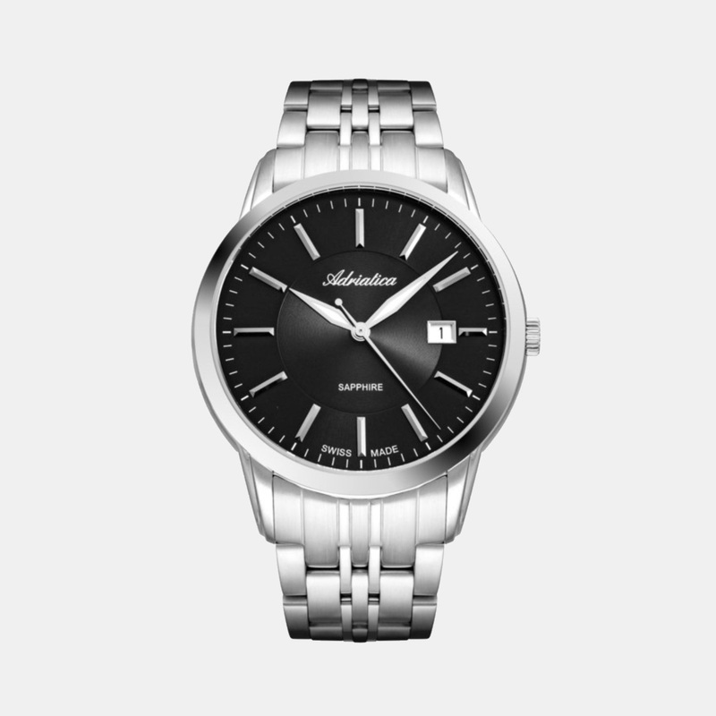 Adriatica Men Quartz Black Dial Analog Stainless Steel Watch A8306.5114Q