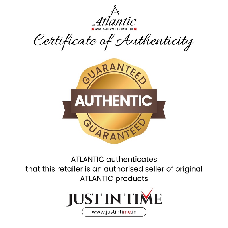Atlantic Men Quartz Black Dial Analog Leather Watch 56352.41.61