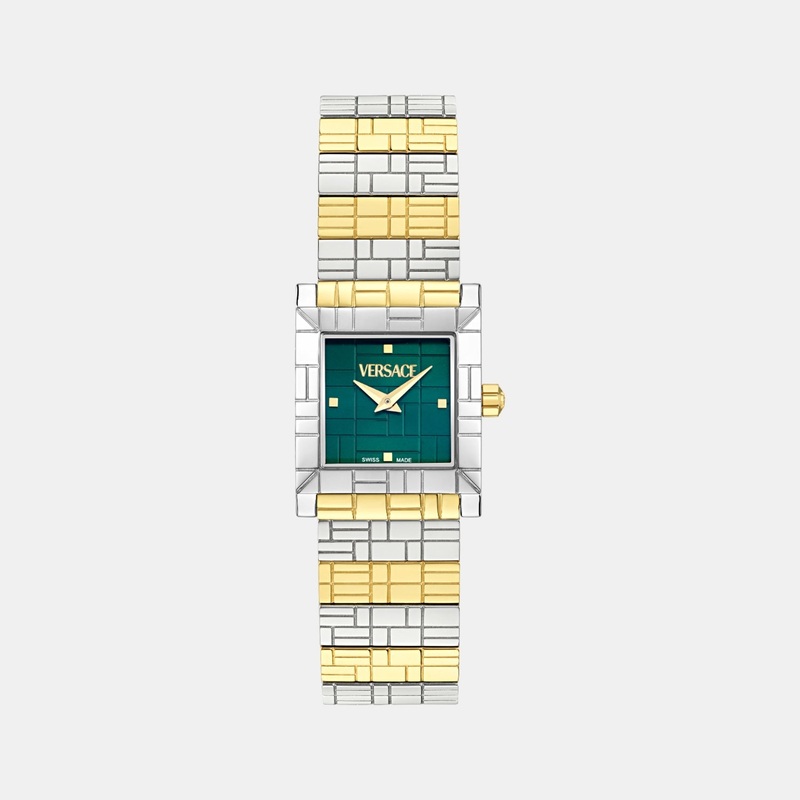 Versace Women Quartz Green Dial Analog Stainless Steel Watch VE9B00124