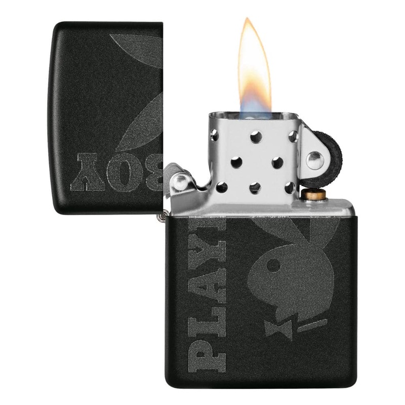 Zippo Matte Black Playboy Bunny #49342