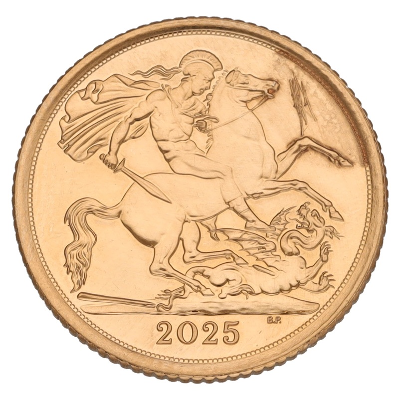 22ct Gold King Charles III Half Sovereign Coin 2025