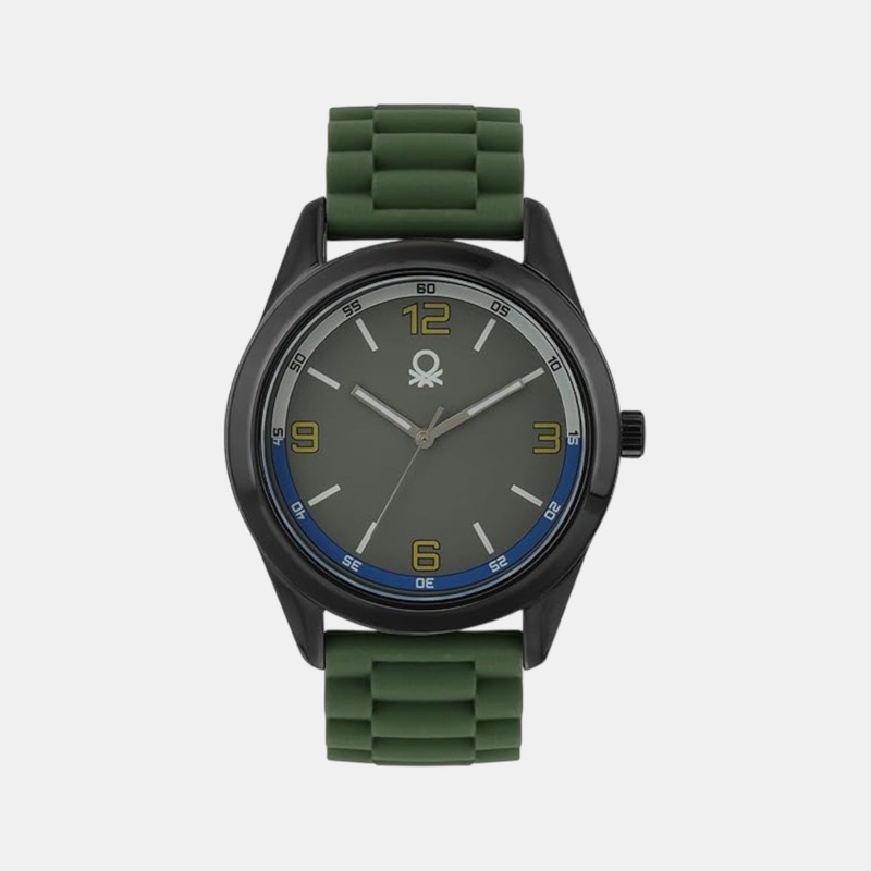 UCB Iconic Men Quartz Olive Green Dial Analog Silicone Watch UWUCG0206