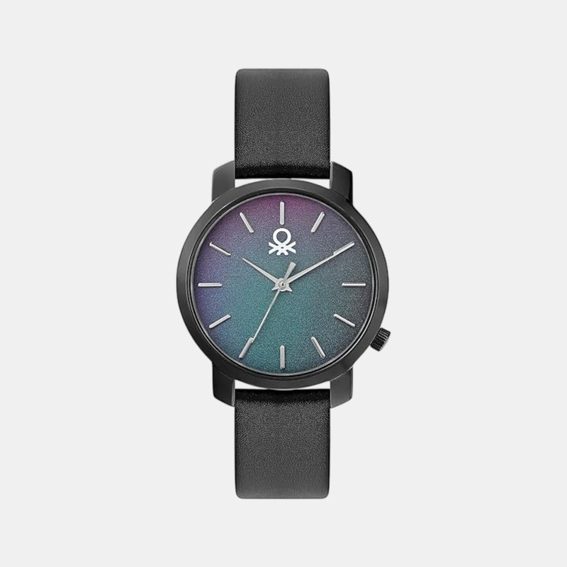 UCB Iconic Women Quartz Black & Green Dial Analog Leather Watch UWUCL0708