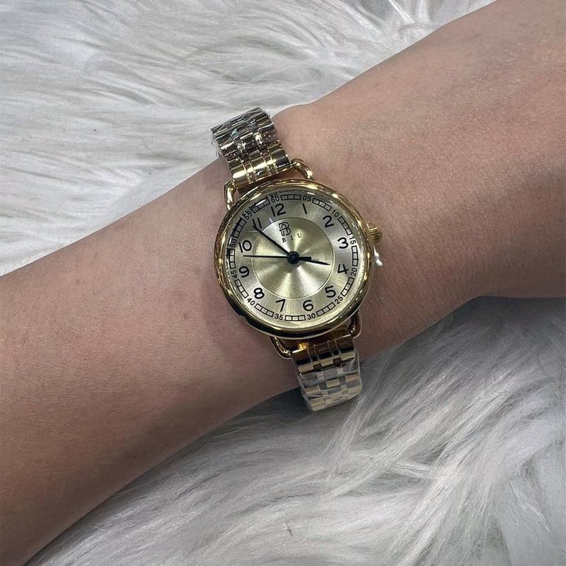 Abiu Analog Gold Stainless Steel Strap Women Watch AB-6118-G-G