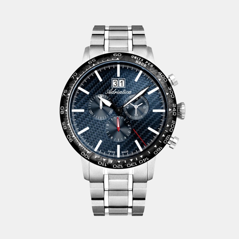 Adriatica Men Chronograph Blue Dial Analog Stainless Steel Watch A8383.4115CH
