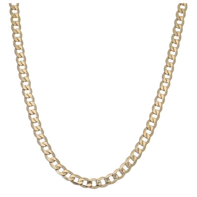 New 9ct Gold Curb Chain 20″