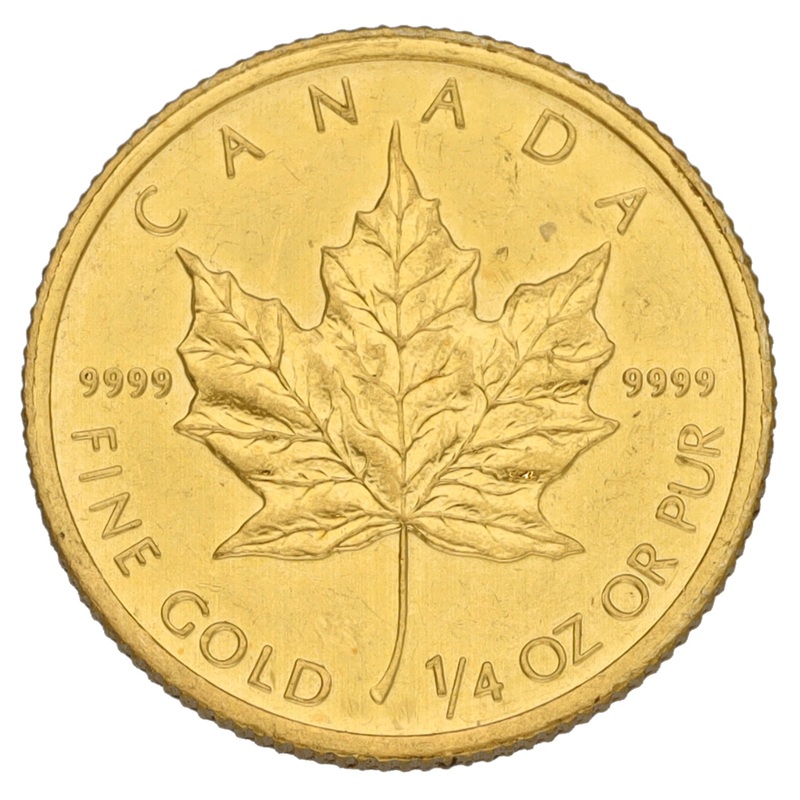 24ct Gold Canada Maple 1/4 OZ Coin 2014
