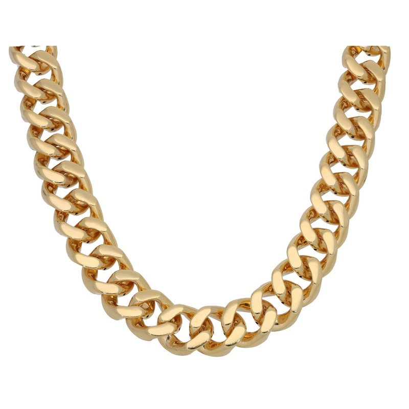New 18ct Gold Hollow Curb Chain