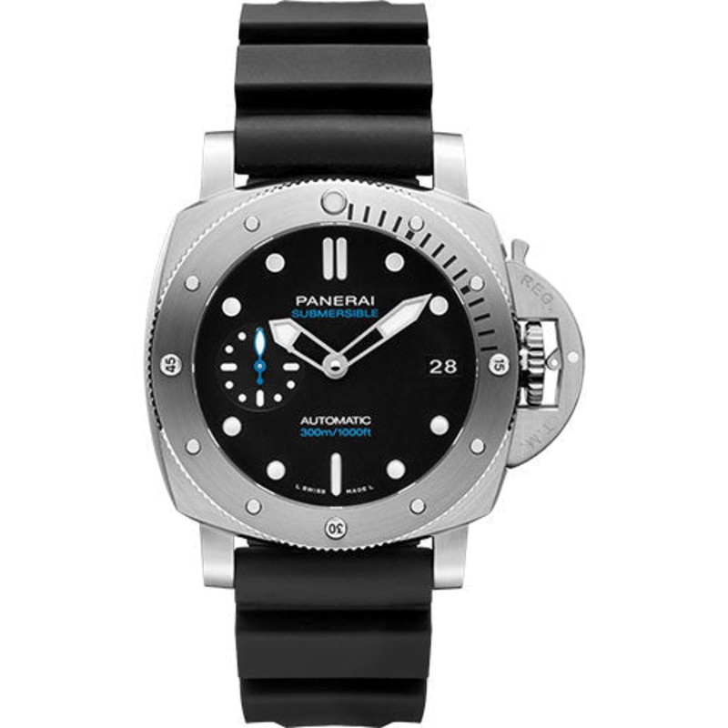 Panerai Submersible – 42mm – Brushed Steel – Black Dial – PAM00973