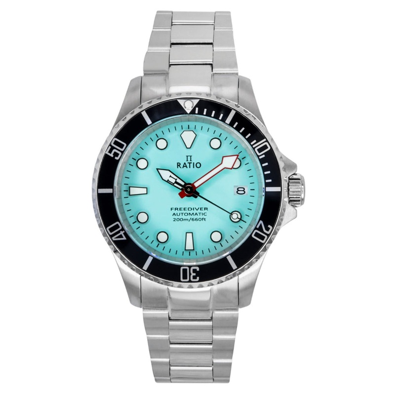 Ratio FreeDiver Sapphire Stainless Steel Ice Blue Dial Automatic RTF042 200M Men’s Watch