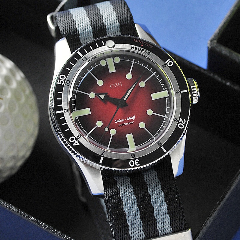 Scarlet Phantom – CWH Special Custom Collective Chronometer Nato Strap Mens Automatic Watch CH-MOD-M6