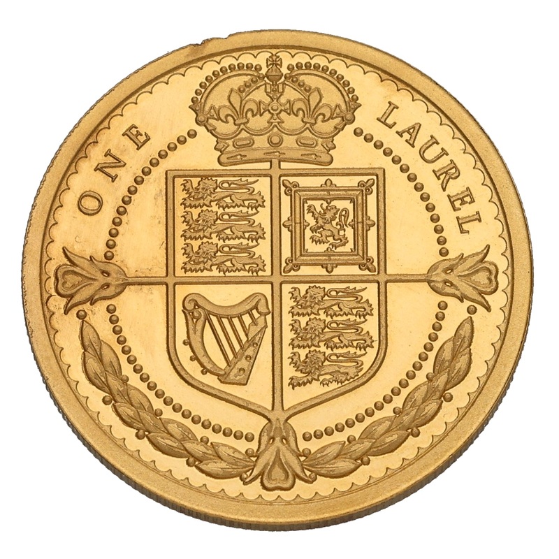 22ct Gold Queen Elizabeth II One Laurel Coin 2019