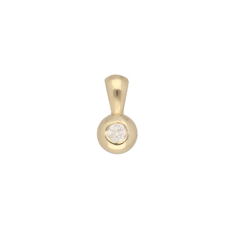 New 9ct Solitaire 0.10ct Diamond Pendant