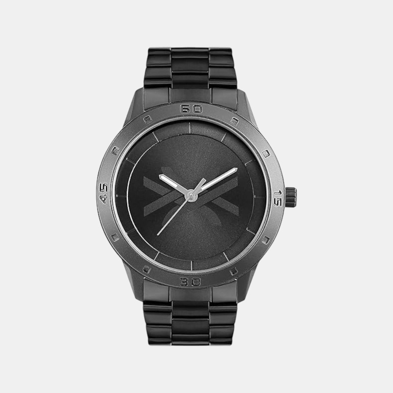UCB Iconic Men Quartz Black Dial Analog Stainless Steel Watch UWUCG1604